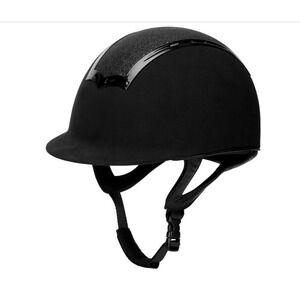 TuffRider Show Time Plus Black Glitter Equestrian Horse Riding Hard Helmet 7